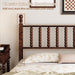Walnut Wood Bed Frame Queen Size with Spindle Headboard, Queen Platform Bed with Wooden Slat Support, Retro Style Spindle Beds for Boys Girls Kids Adults Toddler, Easy Assembly
