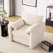 Beige Chenille Upholstered Oversized Armchair 38.6 Inch