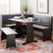 Black and Pecan Breakfast Dining Set Ardmore Nook