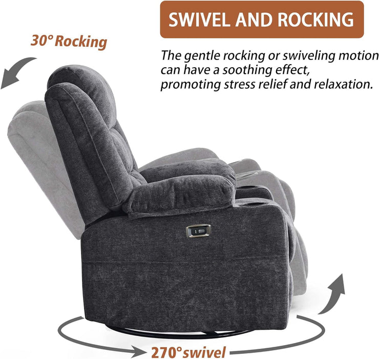 Power Rocking Recliner with Massage & USB