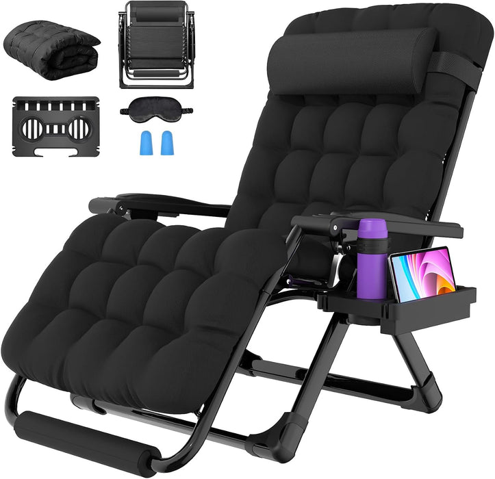 Oversized Zero Gravity Chair,500Lbs 33In XXL Outdoor Recliner Chairs