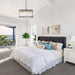 Black Modern Chandelier 23.6 Inch Dimmable Farmhouse