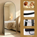 Arched Full Length Mirror, 56"X16" Black Floor Mirror for Bedroom, Wall Mounted or Leaning Dressing Mirror, Wall Mirror for Living Room, Hallway