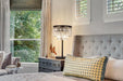 3 Lights Crystal Table Lamp, Bedside Lamp for Bedroom