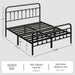 Queen Size Metal Bed Frame, Victorian Style Headboard and Footboard