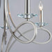 Nickel Chandelier Five Lights Seventeen Inch Height
