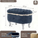 29.5" Ottoman with Storage Upholstered Foot Stools for Living Room,Bedroom,Entryway-Blue