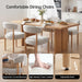 Wooden Dining Chairs Set of 4 with Rubberwood Legs, Curved Backrest