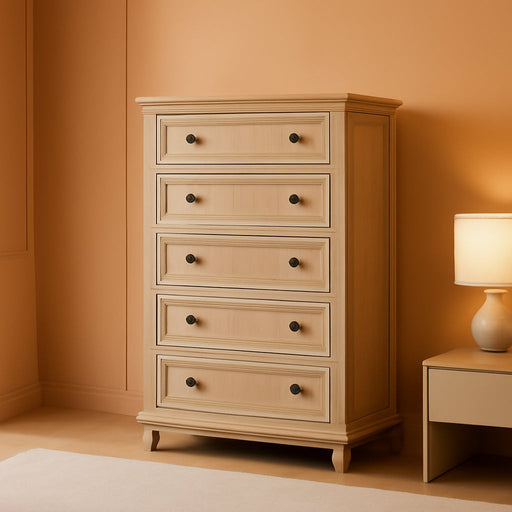 FarmhouseStyle 5 Drawer DresserUnit 42 Inches Tall