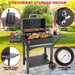 Charcoal Grill with Side Shelf, 353 Sq.Inch Cooking Area,Large Smoker Barbecue Grill with Warming Rack,Outdoor BBQ Grill with Charcoal Tray for Yard, Camping, Picnic