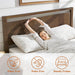 Queen Size Solid Wood Bed Frame with Headboard, Minimalist Platform Bed with Wooden Slats Support/No Box Spring Needed/Easy Assembly/Noise-Free, Dark Brown