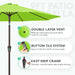 9FT Outdoor Patio Umbrella, Market Umbrella, Apple Green
