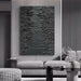Art Hand-Painted Thick Texture Black Minimalist Oil Painting 45X30 Inchs Texture Abstract Painting Home Wall Decorative Art