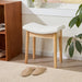 Vanity Stool with Saddle Cushion, 18 Inch Makeup Vanity Chair for Living Room, Morden Foot Stool Ottoman Piano Bench,Small Upholstered Bench for Bedroom, Beige