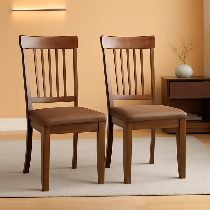 Berringer 18" Rustic Dining Chair with Cushions, 2 Count, Brown