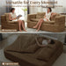 Camel King Size CorduroyFutonProLux SofaBed Chaise Lux