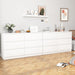 White 6 Drawer Dresser for Bedroom,48'' Modern Dresser with Deep Drawer,Wide Storage Chest of Drawers,Bedroom Storage Organizer Furniture,Tv Stand for Living Room