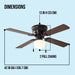 42 Inch Hugger Indoor Ceiling Fan with Light Kit, Black, 4 Blades, LED Bulb, Reverse Airflow