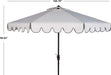 PAT8010A Collection Venice Navy and White Single Scallop 9Ft Crank Outdoor Push Button Tilt Umbrella