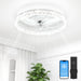 24" White Low Profile Ceiling Fan With Remote