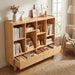 SolidWood 8 CubeBookcase Featuring Stowable Drawers