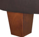 round Leatherette Storage Ottoman with Lid, Chocolate Brown Large