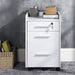 3 Drawer Vertical File Cabinet Lock 15.4" X 15.7" X 25.7" White