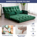Green Adjustable Floor Sofa Bed Multifunctional Lounge