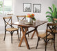 Mckayla Flip-Top Expanding Desk to Dining Table, Distressed Brown Finish