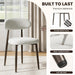 Dining Chairs Set of 4, Upholstered Kitchen & Dining Room Chairs with Curved Back and Bronze Metal Legs, Comfortable Modern Dining Side Chairs for Dining Room, Kitchen, Beige