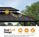 10x14 Black Hard Top Gazebo IndustrialGrade Weatherproof