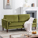 Mustard Green Velvet Loveseat (77")