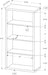 I 7060 Bookshelf, Bookcase, Etagere, 5 Tier, 48"H, Office, Bedroom, Laminate, Brown, Contemporary, Modern