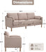 Khaki Linen Sofa 83.5 Inch UltraDeep Cushioning