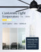 Brushed Aluminum Smart Ceiling Fan Featuring Remote