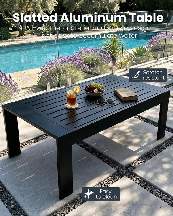5-Piece Outdoor Aluminum Furniture Set with Coffee Table for Patio, Deck