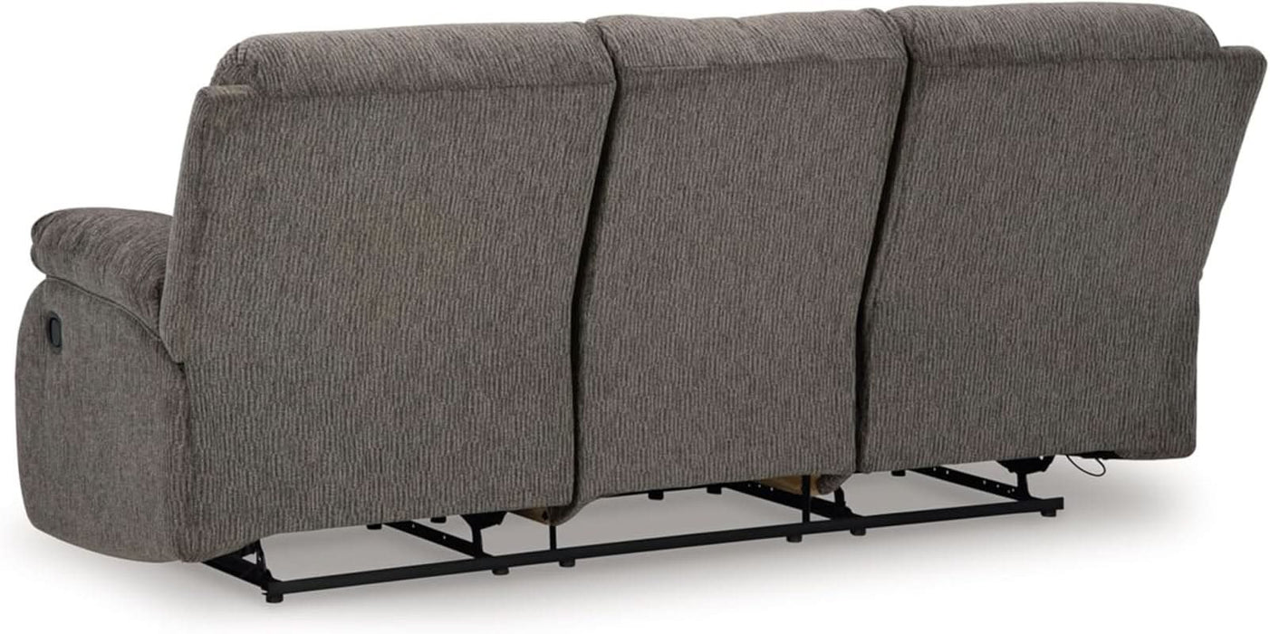 Scranto Contemporary Manual Reclining Sofa, Gray