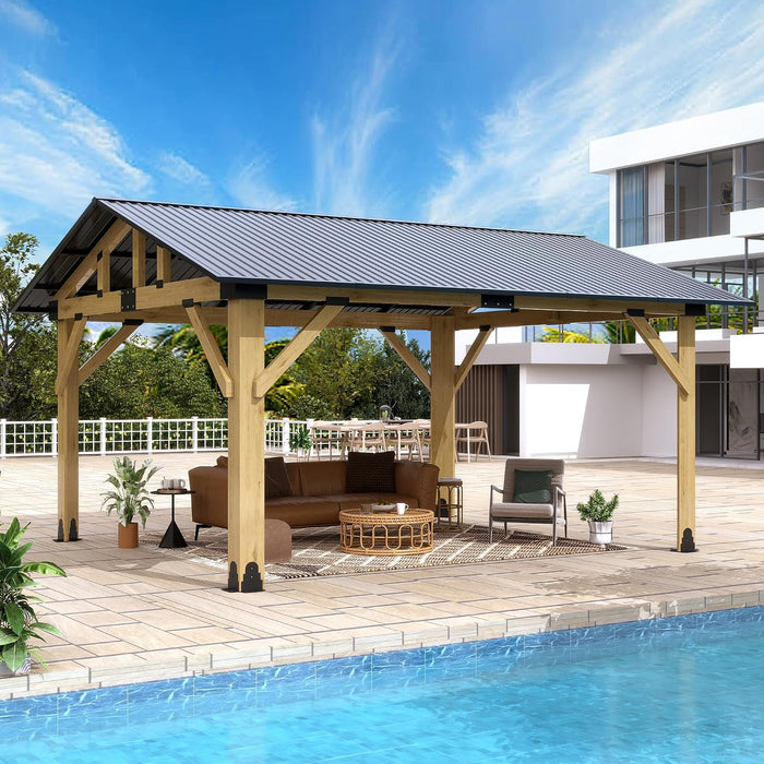 13x15 Feet Gazebo Weatherproof Outdoor Patio Space