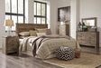 Trinell Rustic Panel Headboard, King/California, Warm Brown