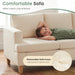 Beige Chenille Sleeper Sofa Three-Seater Loveseat Set