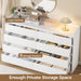 White Dresser for Bedroom, 8 Drawer Dresser Chests of Drawers
