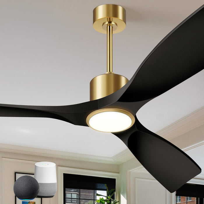 52 Inch MatteBlack Ceiling Fan EnergyEfficient Remote