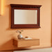 Seville 62x35.5 Inch Walnut Wall Mirror with Shelf