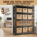 Five Tier IndustrialStrength Metal Bookshelf SeventyTwoInchTall