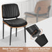Dining Chairs Set of 2, Modern Kitchen Dining Room Chair, Leather Kitchen Chairs with Walnut Back and Metal Legs for Dining Room, Accent Chair for Living Room