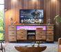 Rustic Brown SixtyThreeInch Multifunctional LED TV Stand