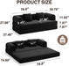 78.8 Inch Convertible Sofa Bed Removable Armrests
