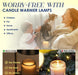 Candle Warmer Lamp with Timer, Electric Black Candle Warming Light for Bedroom, Dimmable Wax Melts Warmer for Home Decor beside Lamp Gifts for Women (2 Bulbs Included)