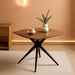Small Dining Table for 2, Walnut Small Kitchen Table | 34.64" Brown Dining Table for 2, Space-Saving Kitchen & Dining Room Table for Apartments, Coffee, Breakfast