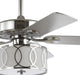 Contemporary Reversible Chrome Lighting Ceiling Fan